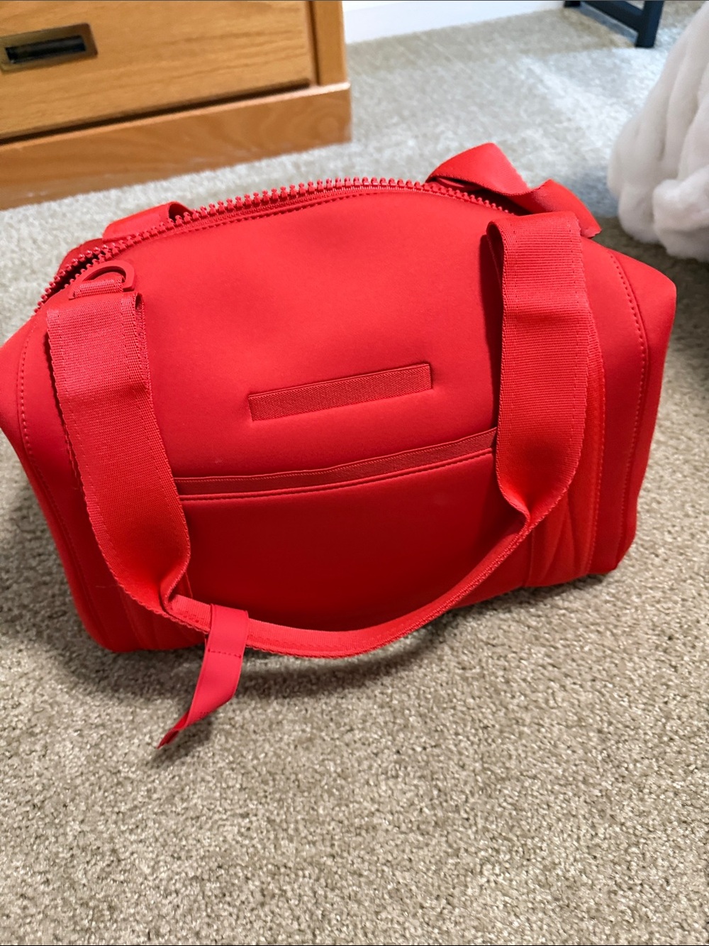 Dagne Dover Red Neoprene Mini Duffel - Picture 2 of 3